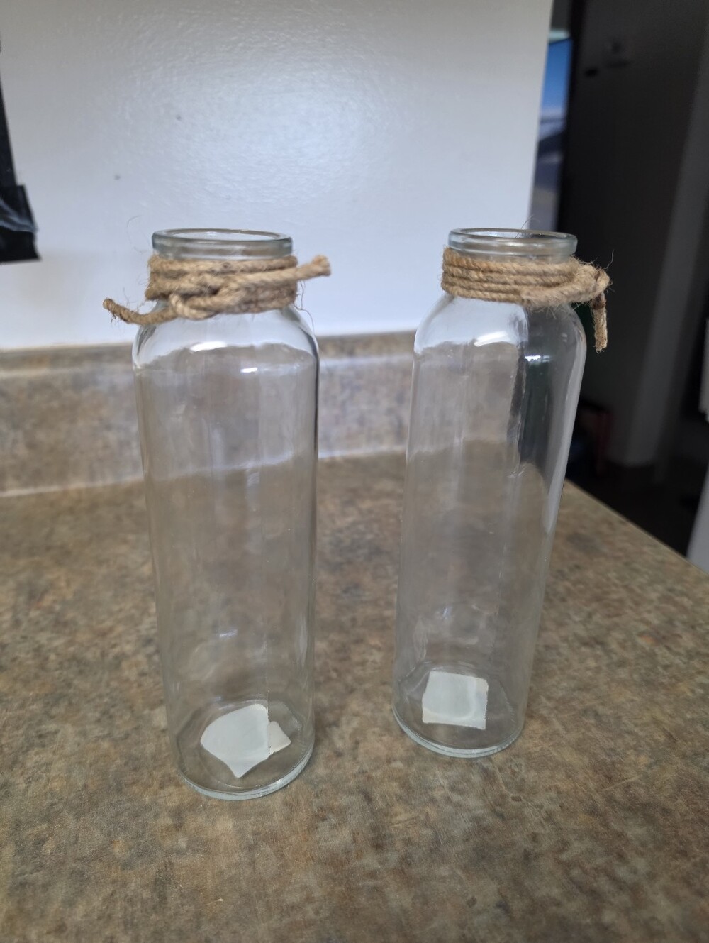 Clear Eastport Bud Vase with Rope Accent - Pack of 2
